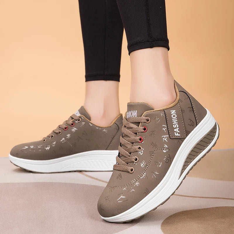 Women Sneakers Fashion Women Vulcanized Shoes High Quality Flats Shoes for Women Walking Platform Plus Size Zapatillas Mujer