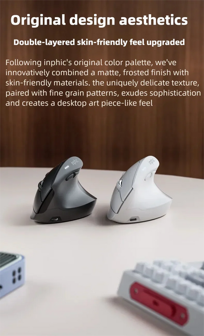 Inphic X9 PRO Vertical Wireless Mouse Type-C Fast Charging Ergonomic Silent Office Mouse For Laptop PC Computer Gaming Mouse