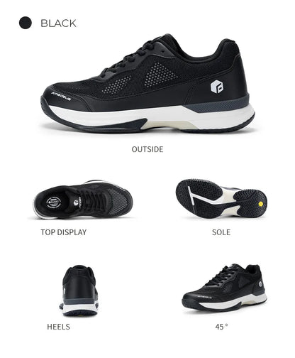 Zapatillas de tenis FitVille para hombre, versión ancha 2E, calzado deportivo profesional de entrenamiento, transpirable y antideslizante, para deportes de raqueta, con soporte para el arco plantar