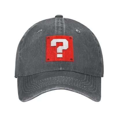 Op maat gemaakte, modieuze Cartoom-game-vraagblok-baseballpet voor dames en heren, verstelbaar, unisex, katoen, ‘dad hat’, prestatiegerichte snapback-petten