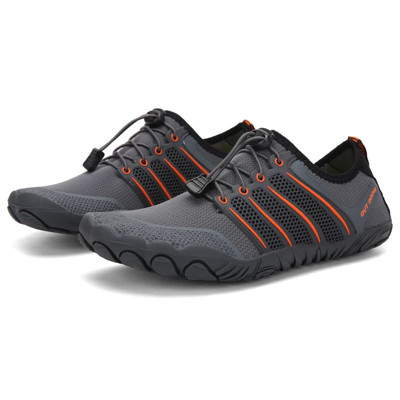 Men's Minimalist Running Cross Training Shoes Barefoot Shoes Big Toe Box Five Finger Shoes Saguaro Barefoot Pit Viper Paracord