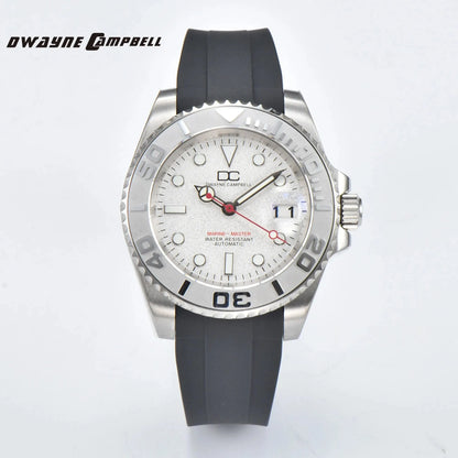 DWAYNE CAMPBELL NH35 Men's Mechanical Watch Waterproof Rubber Band Luminous Sapphire Glass Sport Watch