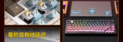 Leobog Hi75C Hi75 Hi75C Pro Aluminum Wireless Custom Mechanical Keyboard Kit Gaming Bluetooth 2.4G Wired Hotswap Gamer Keyboard