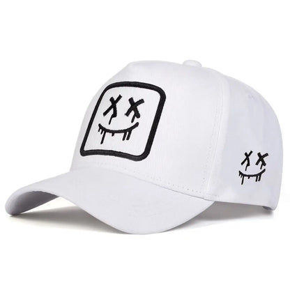 Unisex XX Smiling Face Embroidery Baseball Caps Spring Autumn Outdoor Adjustable Casual Hats Sunscreen Hat Sports Cap