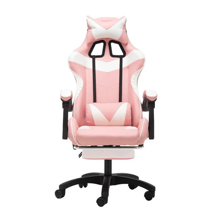 Ergonomic gaming chair, office chair, height adjustable,PU leather computer chair, with headrest and lumbar support, 360° swivel