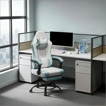 Gaming chairs, office chairs, desk chairs, and swivel chairs. Made with breathable fabric, equipped with 360° swivel casters and seats for easy movement, and featuring soft and comfortable cushions.