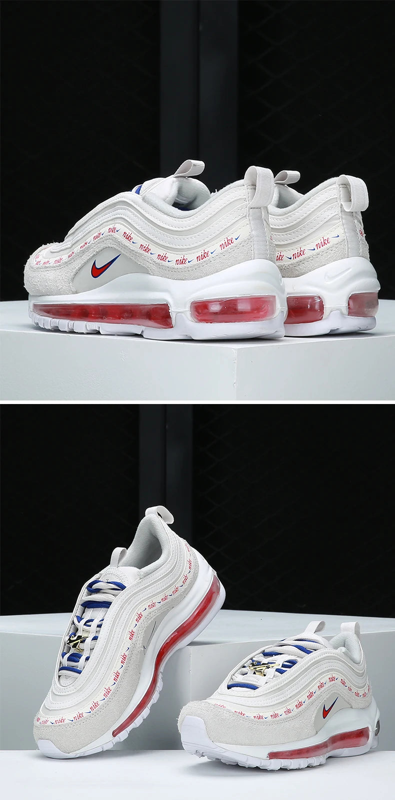 Nike Original AIR MAX 97 Damen-Low-Top-Sportschuhe mit Air-Dämpfung DC4013-001