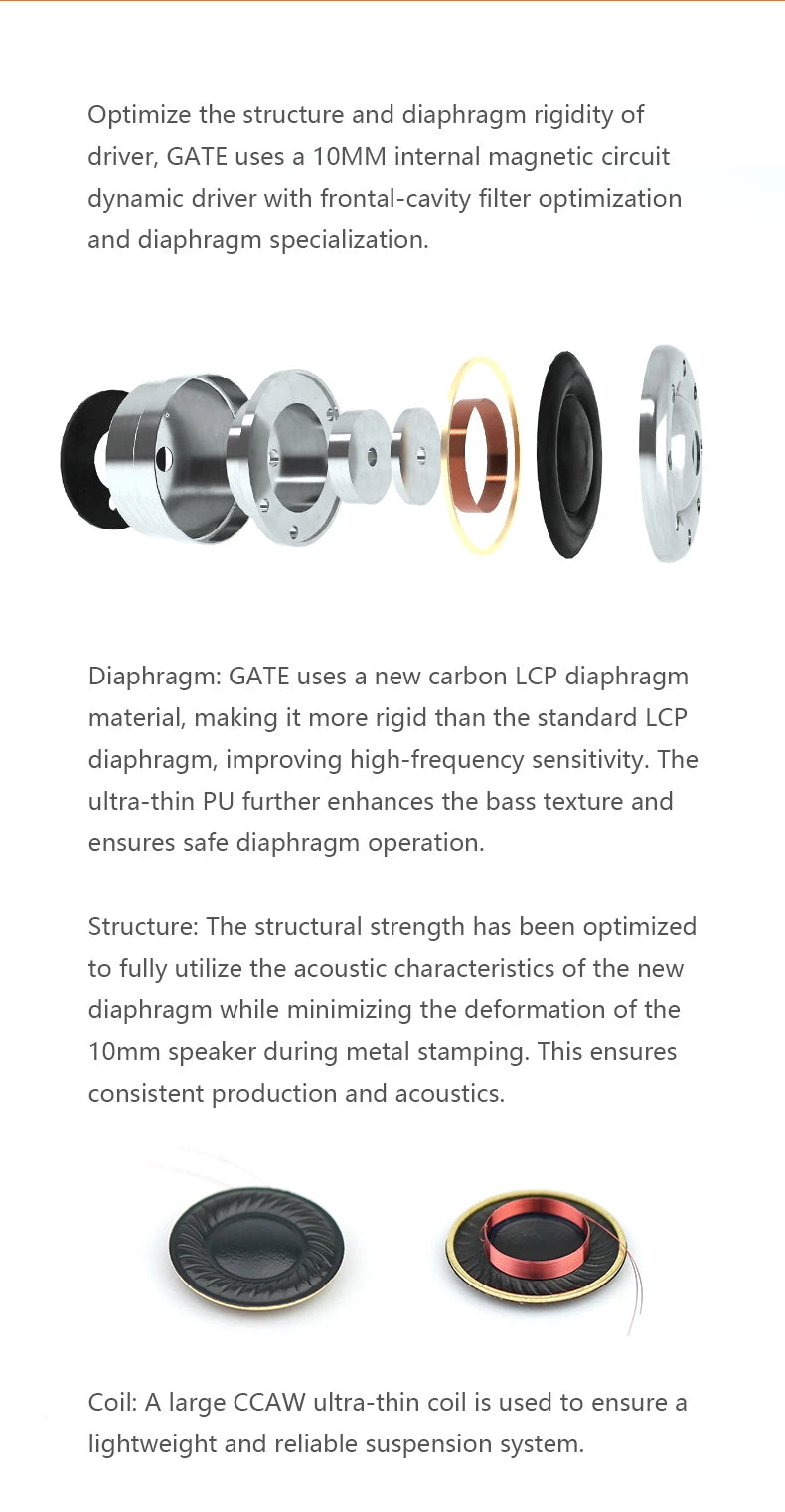 TRUTHEAR GATE Earphone Dynamic In-Ear Headphone with 0.78 2 pin Cable Gaming Earbuds