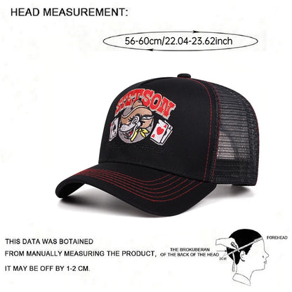2025 Personalized New Baseball Hat STETSON Wolf Head Poker Truck Hat Street HipHop Hat Daily Casual Wear Sunshade Net Hat Unisex