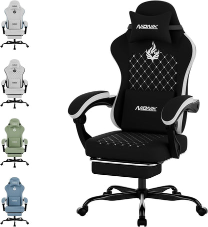 Gaming Chair High Back Ergonomic Computer Chair With Footrest Reclining Adult Comfortable Office Chair ﻿