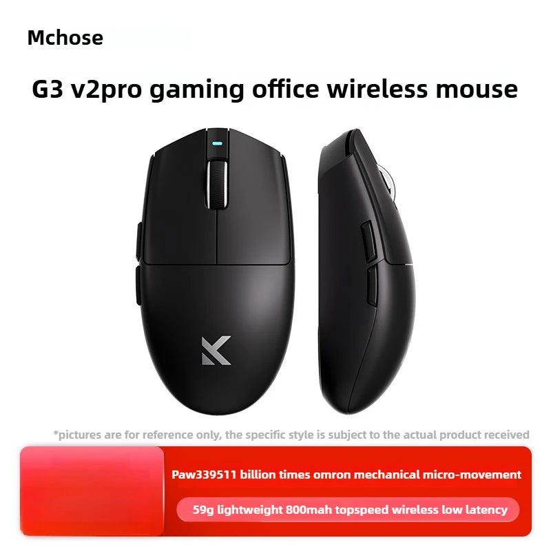 MCHOSE G3 V2 PRO Wireless Mouse Bluetooth Tri Mode Ergonomics Lightweight Laptop Office Gaming Computer Accessories