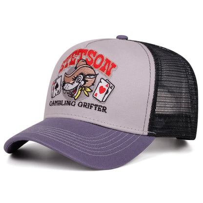 2025 Personalized New Baseball Hat STETSON Wolf Head Poker Truck Hat Street HipHop Hat Daily Casual Wear Sunshade Net Hat Unisex