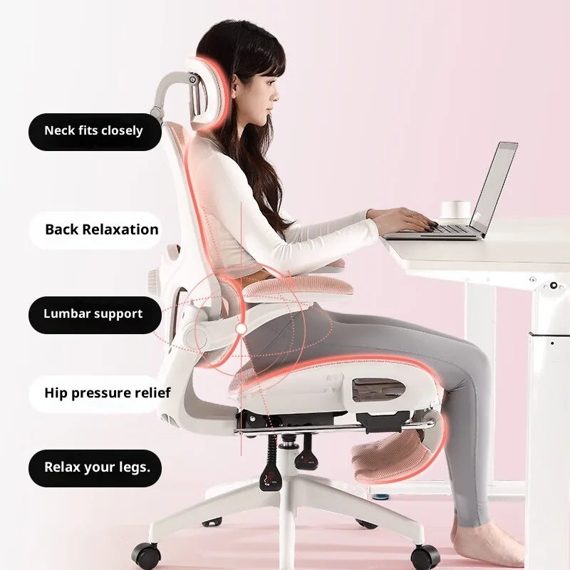 Massage Ergonomic Rattan Chair Folding Chaises De Bureau Sihoo Leather Office Chair With Chairs for Living Room Weightless Desk