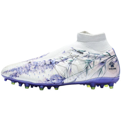 Kelme Football Shoes Men's High Top Professional TF Broken Nail Adult Training Shoes MG Football Shoes Short Nail Football Boots.