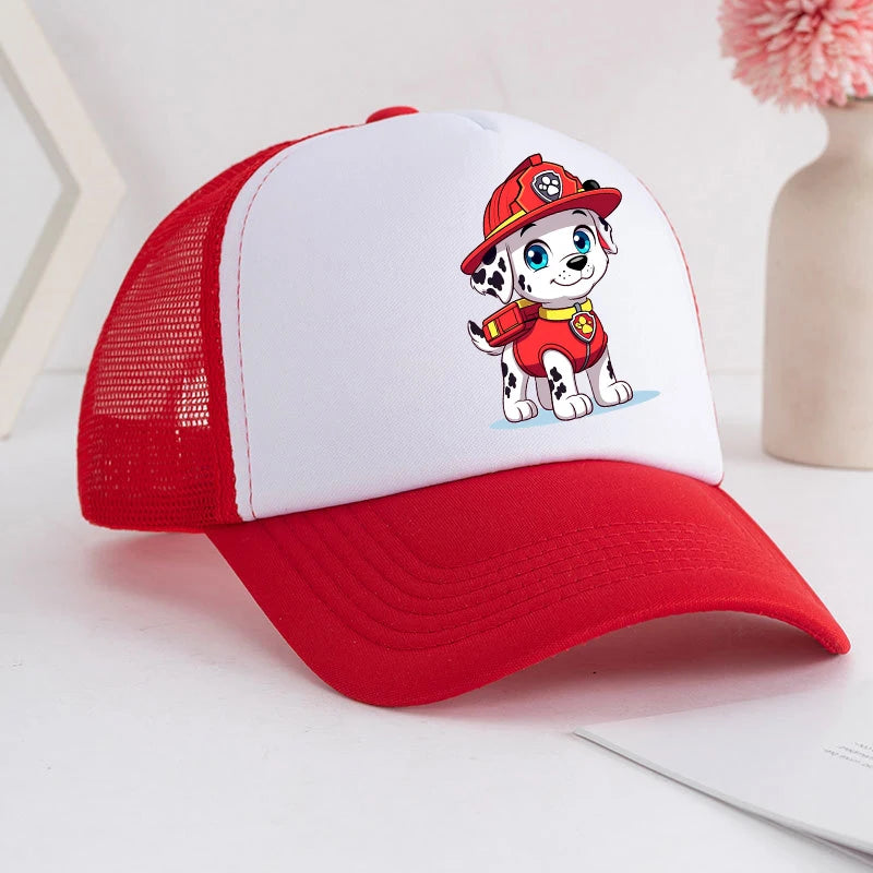 Baseballkasket til drenge og piger – justerbar sommerhat med Anime-motiv fra Paw Patrol med Chase og Skye – sød retro solhat – hovedbeklædning til voksne – gave