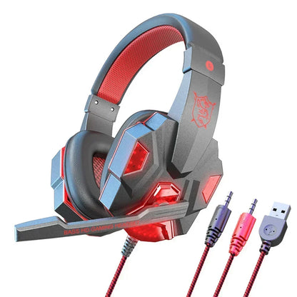 Creative Wired Gaming Headphones High Quality Microphone Led Light Bass Stereo PC Gaming Headset For Computer PS4 PS5 Xbox