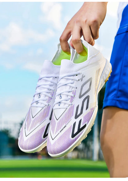 New Men Football Boots Match Grass Cleats High-quality Soccer Shoes Futsal Sneakers Non-Slip Indoor Hot-selling High-top Outdoor