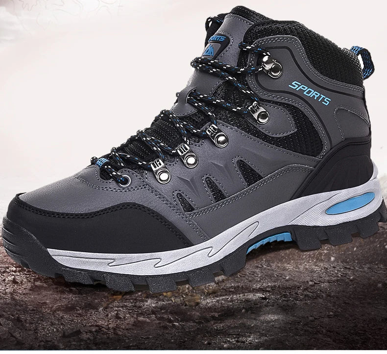 Outdoor Waterproof Hiking Boots for Men and Women, Spring and Autumn, Wear-Resistant Mountain Sports Boots, Hunting Sports Shoes