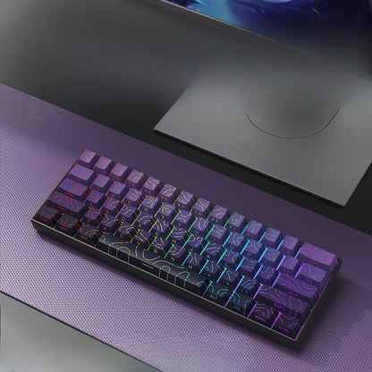 Wireless Gaming Mechanical Keyboard  Bluetooth 60 Percent RGB White Triple Mode Portable Keyboards  key board claviers teclado
