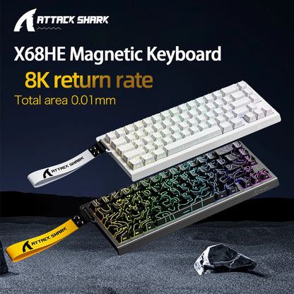 Magnetic Switch Keyboard ATTACK SHARK X68HE X68PRO HE and FREEWOLF F68 Wired F68Pro Wireless for Pro Gaming 0.01mm Rapid Trigg