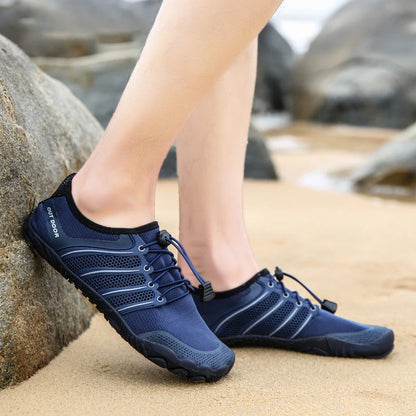 Men's Minimalist Running Cross Training Shoes Barefoot Shoes Big Toe Box Five Finger Shoes Saguaro Barefoot Pit Viper Paracord