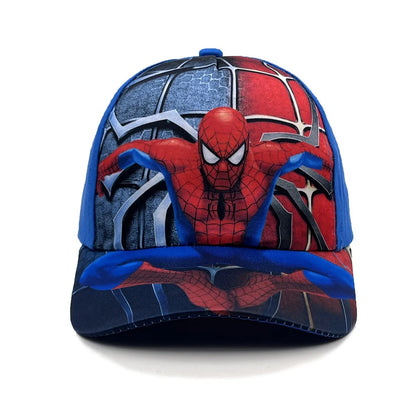 Casquette de baseball Marvel Spider-Man Anime pour enfant, casquette à visière de dessin animé, en coton et polyester, protection solaire toutes saisons, idée cadeau
