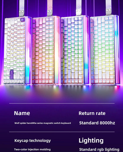 New AULA HERO 84HE 8K INSTOCK Magnetic Switch Gaming Keyboard E-sport Custom RGB Mechanical Keyboard Ergonomics Game Accessories