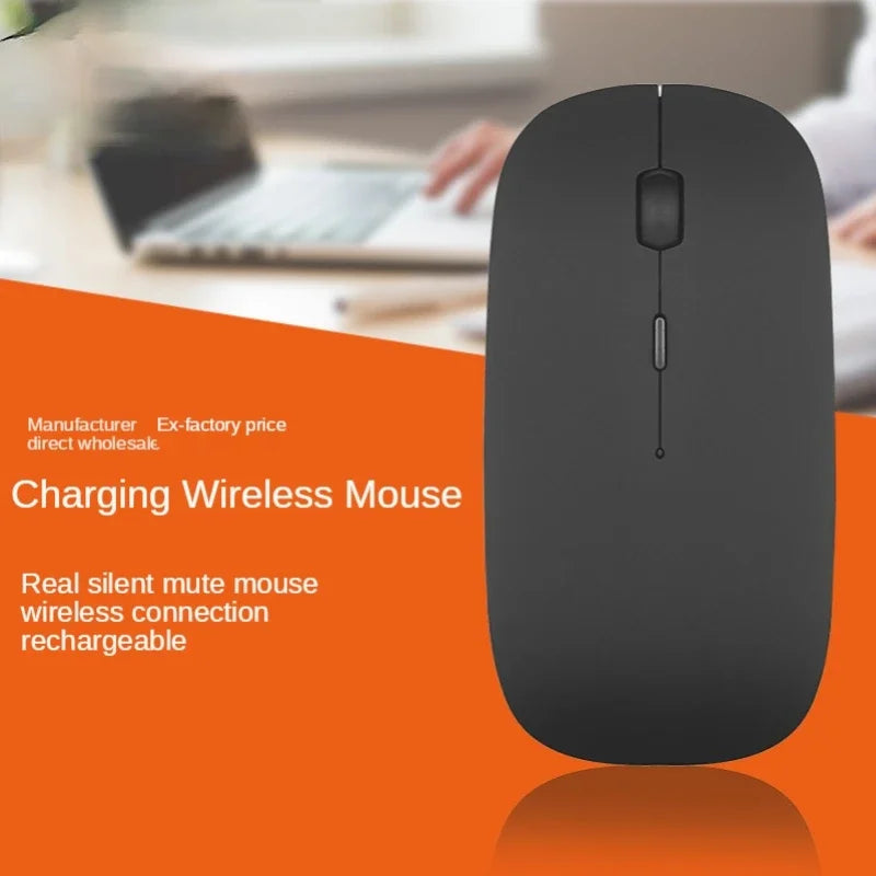New Charging Type-C Wireless Mouse + USB Dual Receiver, Mute Ergonomic Design, 1000/1200/1600 Three-Speed DPI