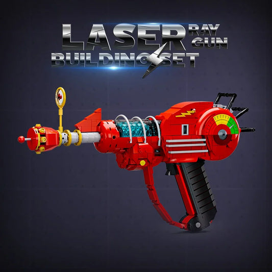 Gobricks MOC Call of Duty Ray Gun Bricks Model Shooting Game Red Laser Gun Weapons Building Blocks DIY Assembly Toys Kids Gifts