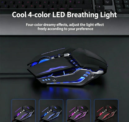 RGB Dual-Mode Wired Mouse 2.4G Wireless Mouse Gaming Mouse Rechargeable Silent Mouse 3600 DPI Adjustable Mouse Mice for Laptop