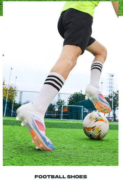 New Men's Football Boots Turf Comfortable Soccer Shoes Sport FG Grass Cleats Futsal Non-Slip Outdoor Adult Ultralight Non-Slip