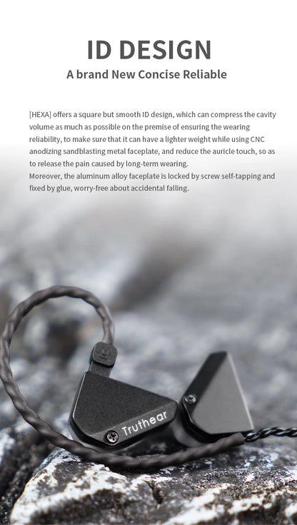 Truthear HEXA 1DD+3BA Hybrid Earphones with 0.78 2Pin Cable Earbuds