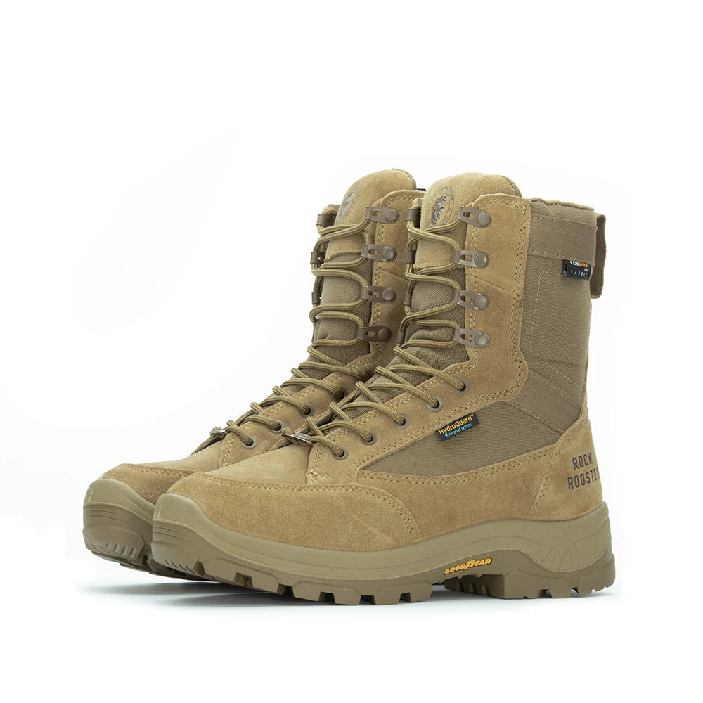 ROCKROOSTER Hiking shoes Men waterproof hunting Boots Tactical Desert Combat Boots trekking Ankle mountian cow Leather Sneakers