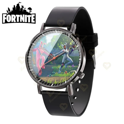 Wrist Watch F-Fortnited Cook Watch Trend Fashion Creative Quartz Student Watches Battle Game Figure Model Kids Birthday Gift
