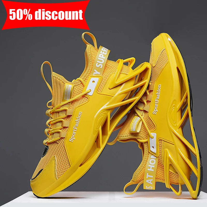Men's Running Shoes 2026 New Mesh Breathable Sole Anti-Slip Wear-Resistant Daily Sports Trendy Fashion Casual Sneakers for Men