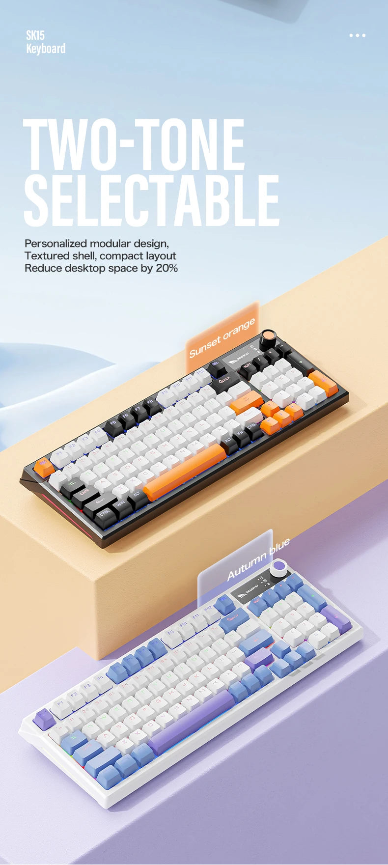 SMAILWOLF SK15 Mechanical keyboard wired full-key rollover gaming e-sports notebook office 98 keys customized in Russian