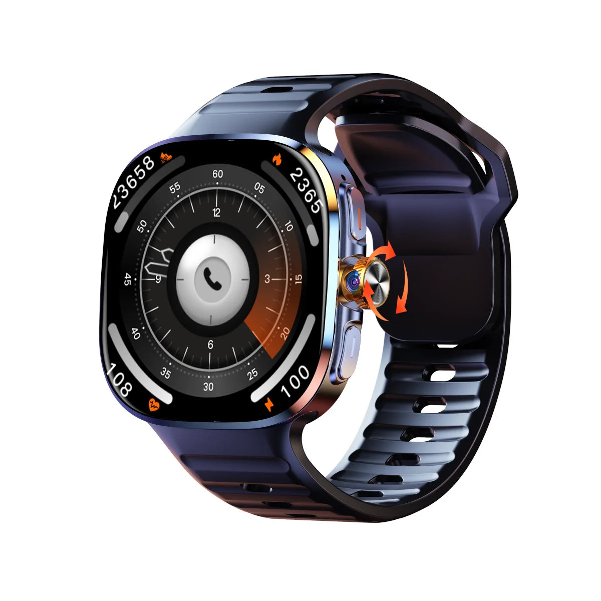 Original M99 Smartwatch 2.4 inch Amoled Screen insert 4G/5G Sim Card GPS WIFI 190° Rotating Camera Game Android 10.0 Smart Watch