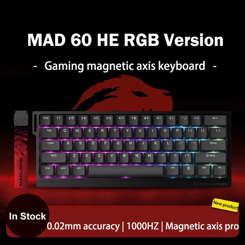 Madlions MAD 60/68 PRO Magnetic Switch Gaming Keyboard E-sport Custom Mechanical Aluminum Keyboard Ergonomics Accessories