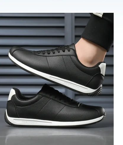 Leisure Running Summer Fashion Anti-Slip Mountaineering PU Leather Sports Shoes, Tennis Trend, Hot Selling Men’s White Flat Shoes