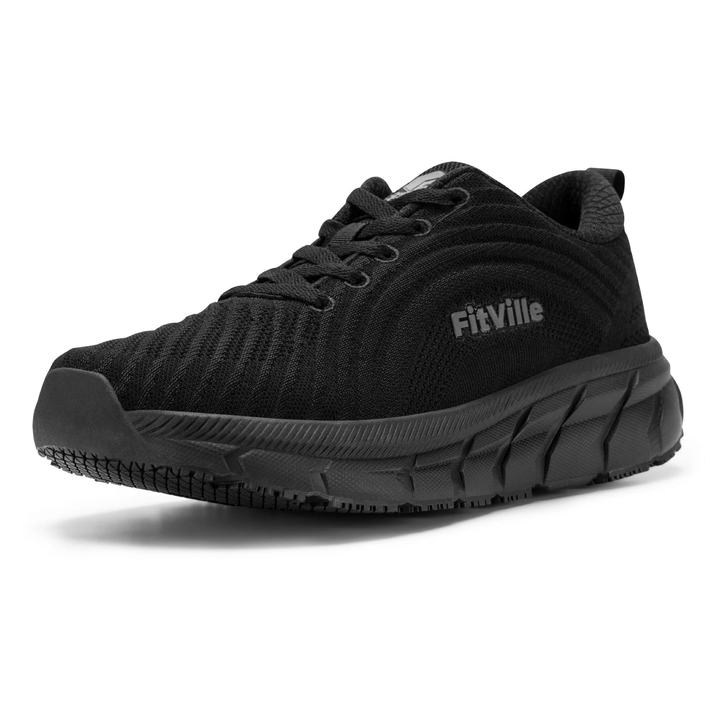 FitVille-schoenen met brede teenruimte voor heren, goed gedempte extra brede schoenen, antislip, breed, lichtgewicht en ademend, voor hardlopen