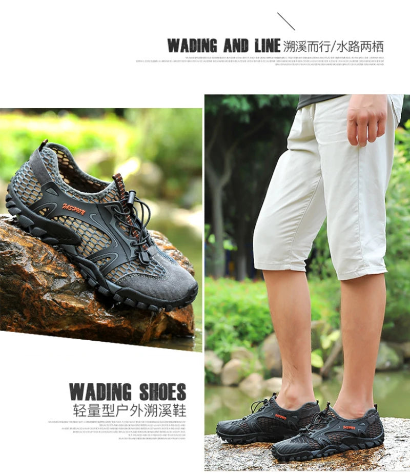 Breathable Outdoor Hiking Shoes Sports Wading Shoes Fishing Men's Shoes Summer Casual Sandals Comfortable and Breathable