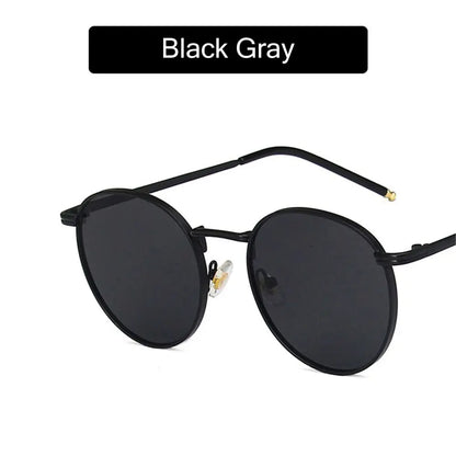 Fashion Women Men Sunglases Round Sun Glasses Women's Metal Frame Eyewear Men Fishing Glasses Hip Hop Metal Frame UV400 Shades