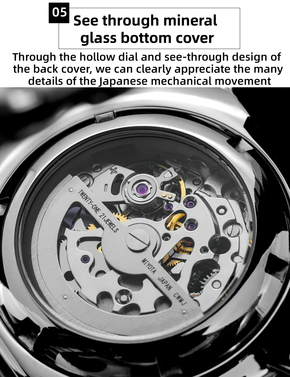 ADDIESDIVE  Luxury Automatic Watches for Men Sapphire 8N24 Stainless Steel Skeleton Luminous 20Bar Waterproof Gift Box Watch