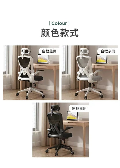 Computer Chair Home Comfort Backrest Lifting Study Chair Office Movable Lunch Break Ergonomic Office Chair