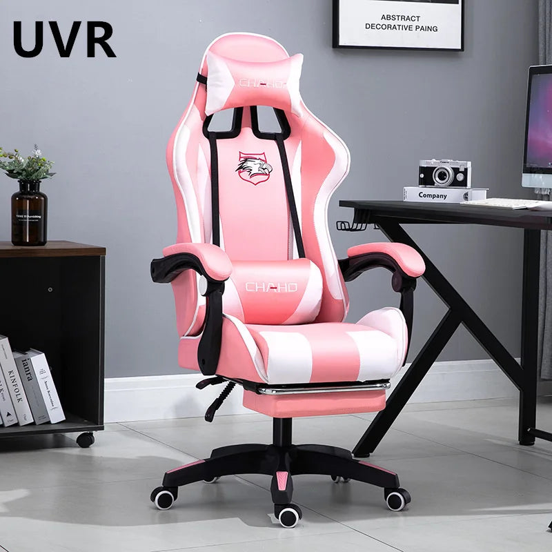 UVR Professional Gaming Computer Chair Home Office Chair Ergonomic Design Armchair with Footrest Competitive Chair Furniture