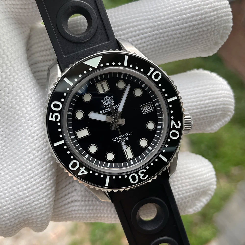 STEELDIVE SD1968 44MM Ceramic Bezel Insert Stainless Steel Case 1000m Waterproof NH35 Dive Watch Automatic