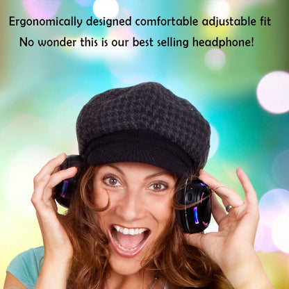 Silent Disco Wireless Headphones with LED Rechargeable Battery RF System for Silent Parties, Clubs, Meetings, Concerts