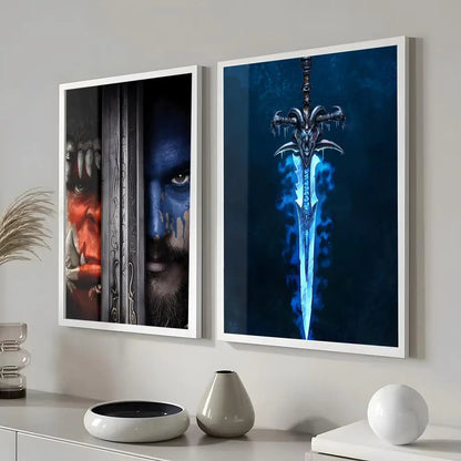 World Of W-Warcraft W-Wow Soft Silicone Poster Self-adhesive Painting with prints Home bedroom living room decoration