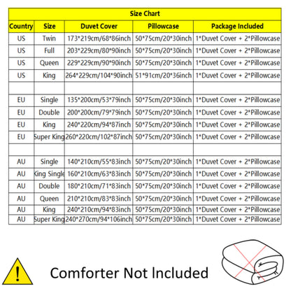 3Pcs Lightning Thunder Pattern Print Duvet Cover Bedding Set Soft Breathable For Four-seasonBedroom Dormitory Decorative
