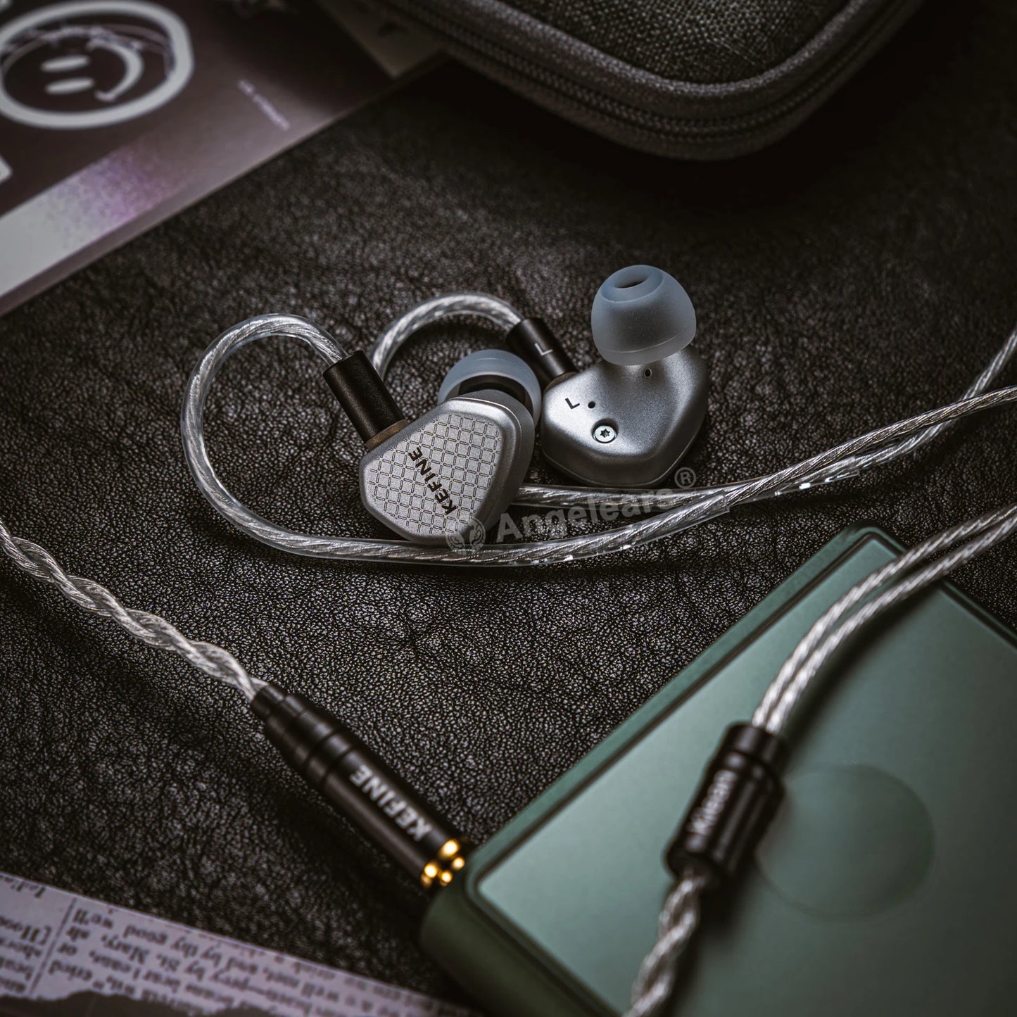 Angelears Kefine Klean SV 10mm DLC Diaphragm Dynamic Driver IEMs Hi-Fi In-ear Earphone with Nozzles and SPC Cable